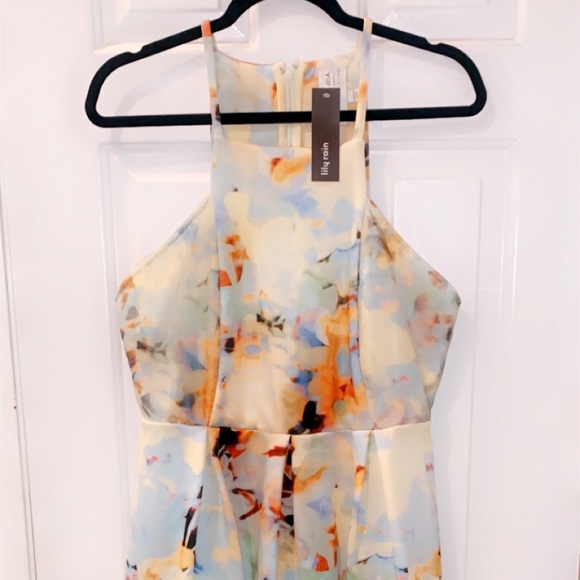 JOA floral women’s wedding fairyYellow Print Midi Dress - Picture 7 of 7